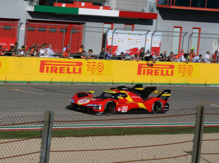 Ferrari 499P at Imola unveiling/demo.